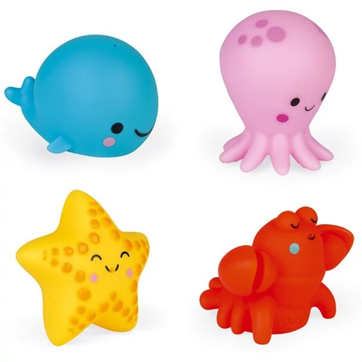 Janod - Fürdőjáték - 4 tengeri állat 