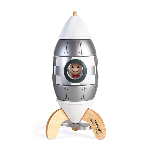 Janod - Ezüst mágneses összerakható rakéta