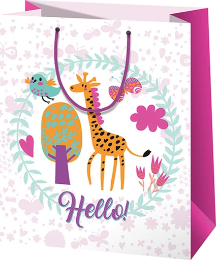 Díszzacskó közepes - zsiráfos - 178*100*230