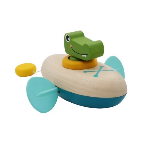 Fajáték - Lendkerekes mini kenu (krokodil) Fajáték - Lendkerekes mini kenu (krokodil)