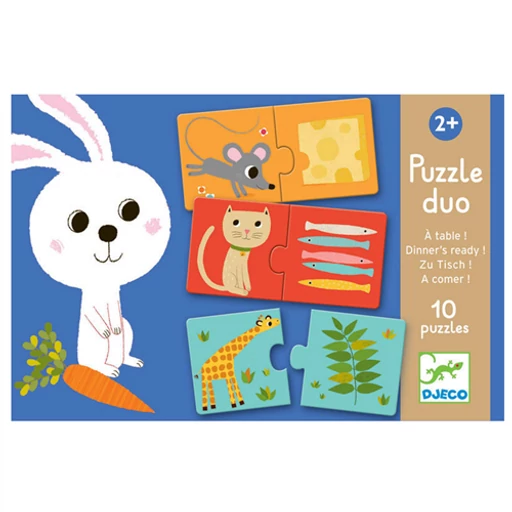 Djeco - Párosító puzzle - Ki mit eszik?