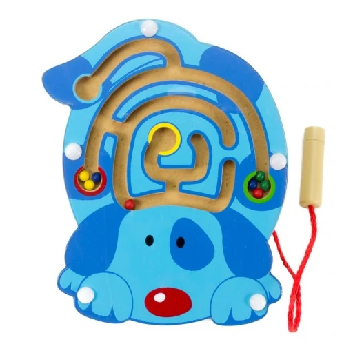 Fajáték - Mágneses golyóvezető - kicsi kutya