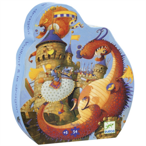 Djeco - Formadobozos puzzle - Vaillant és a sárkány