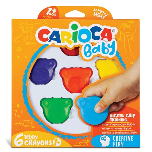 Carioca - Maci formájú baby zsírkréta - 6 db