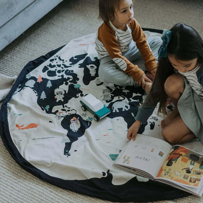 Play&Go - Játéktároló zsák – világtérkép