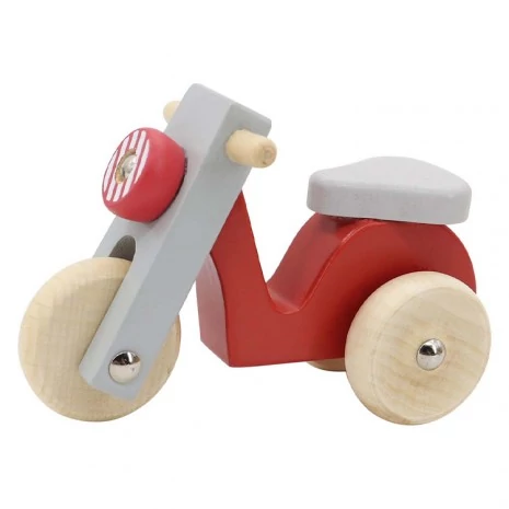Fajáték - Gurulós robogó (piros)