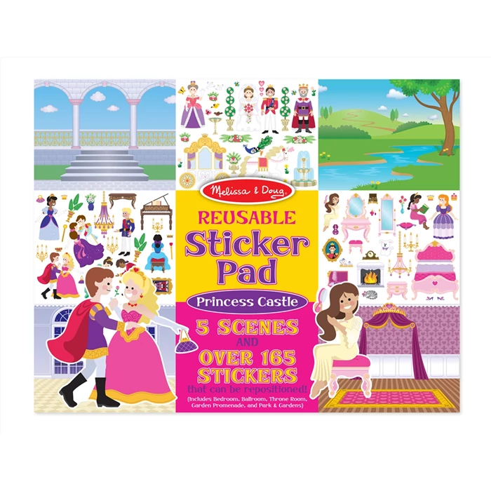 Melissa & Doug - Újrahasználható matrica készlet - hercegnő