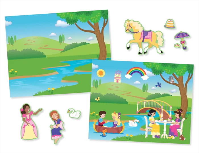 Melissa & Doug - Újrahasználható matrica készlet - hercegnő