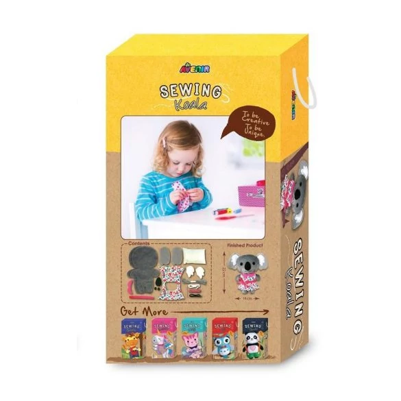 Avenir - Varrható plüss kocka dobozban - Koala