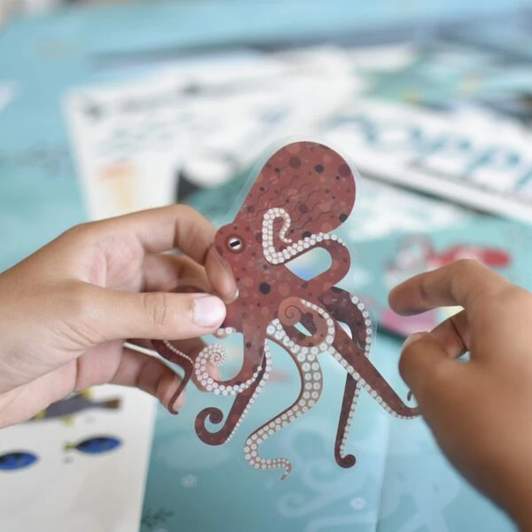 Poppik - Kreatív, fejlesztő óriásplakát - 59 matricával - Óceán