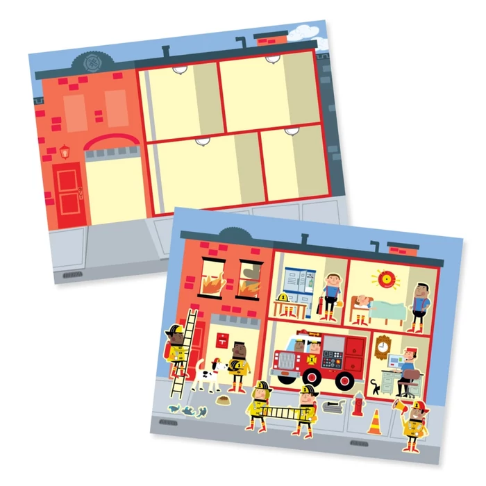 Melissa &amp; Doug Kreatív játék, Újrahasználható matrica készlet, város