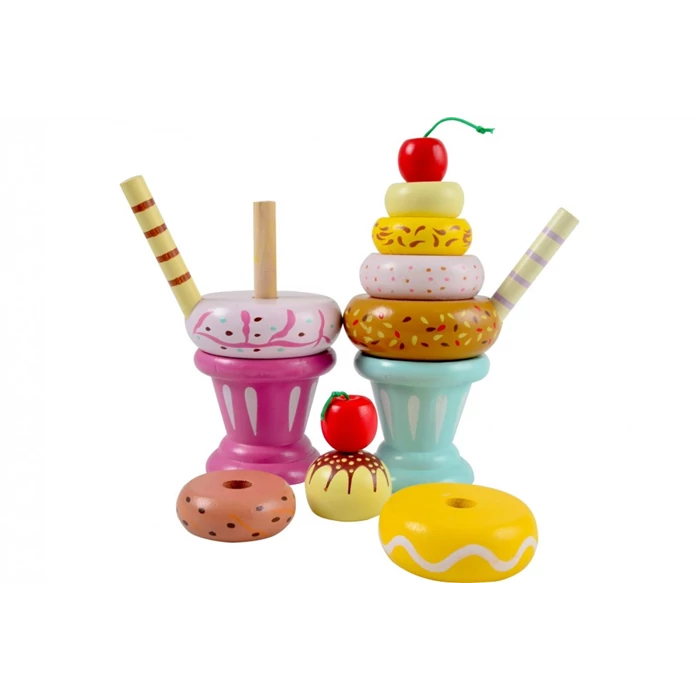 Magni - Fagyi kehely építőjáték fából - 2 féle