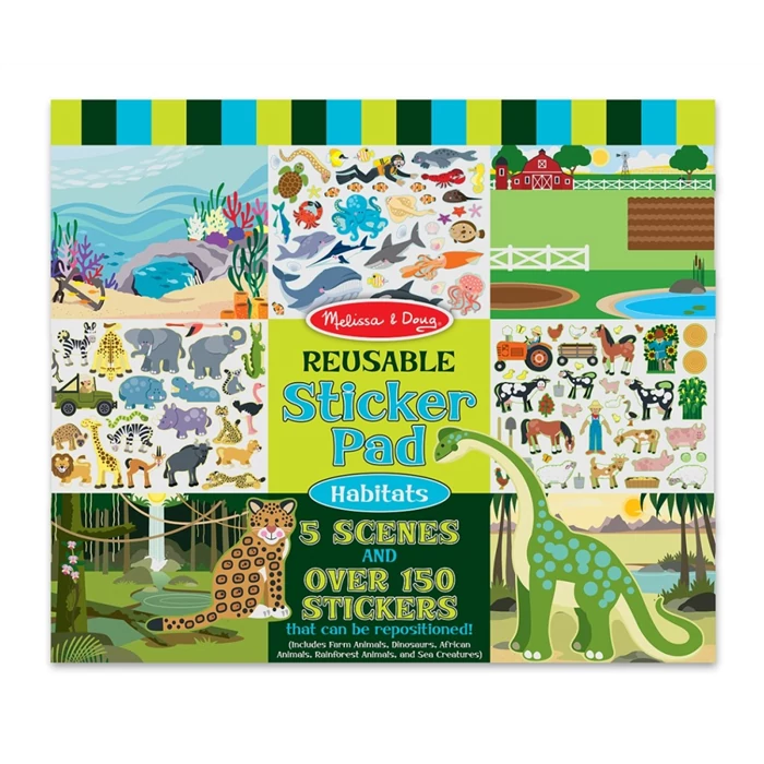 Melissa &amp; Doug - Újrahasználható matrica készlet - élőhelyek