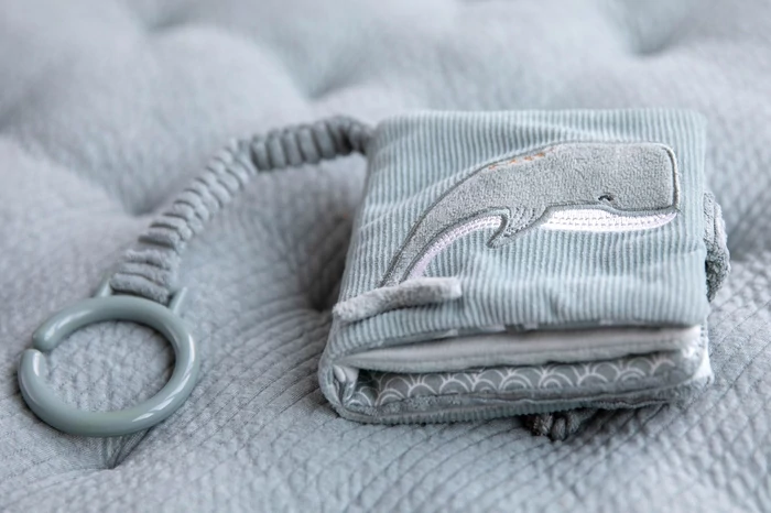 Little Dutch - Plüss babakönyv - tengeri állatos - menta