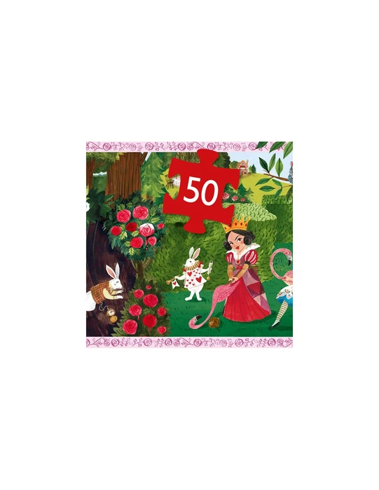 Djeco - Formadobozos puzzle - Alice csodaországban