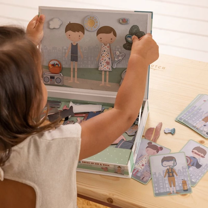 Little Dutch - Mégneses öltöztető játék - Rosa és Jim