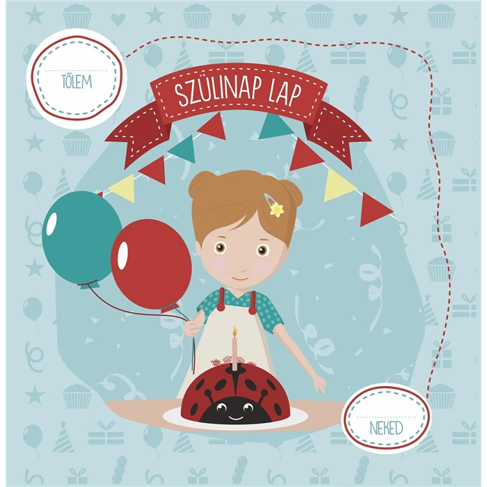 Borka sorozat szülinapi lap (üdvözlőlap)