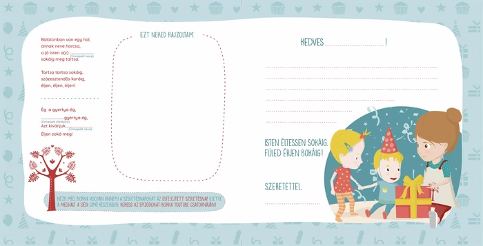 Borka sorozat szülinapi lap (üdvözlőlap)