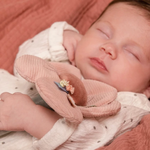 Little Dutch - Plüss csörgő - Pink virág