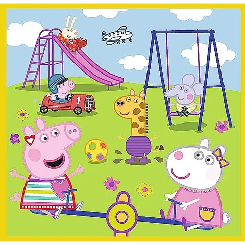 Trefl - Peppa malac -  Egy boldog nap 3 az 1-ben puzzle