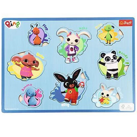 Trefl - Bing és barátai - fa formaillesztő puzzle 8db-os