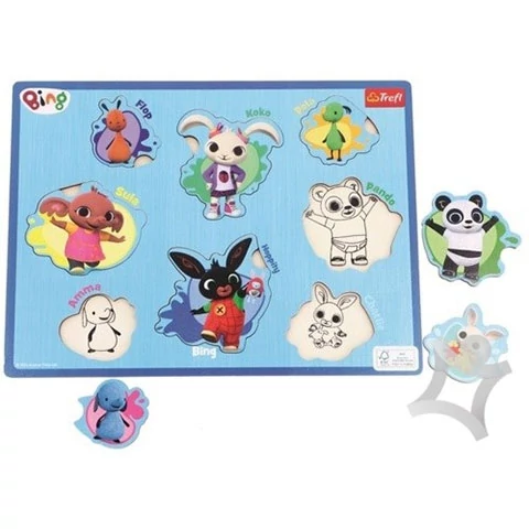 Trefl - Bing és barátai - fa formaillesztő puzzle 8db-os