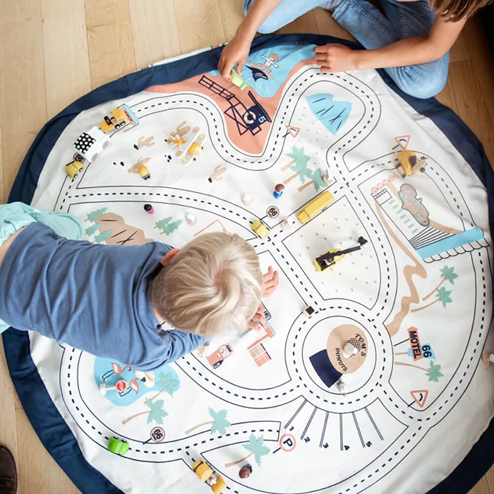 Plan Toys - Játék tároló zsák - LA autópálya