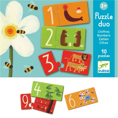 Djeco - Párosító puzzle - Számok