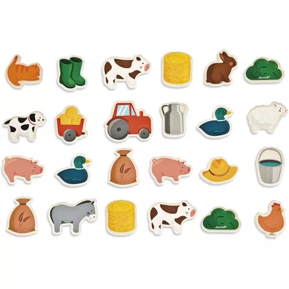 Janod - Farm mágnesek - 24 db-os