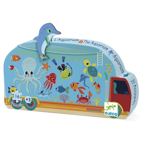 Djeco - Mini puzzle - Mozgó akvárium