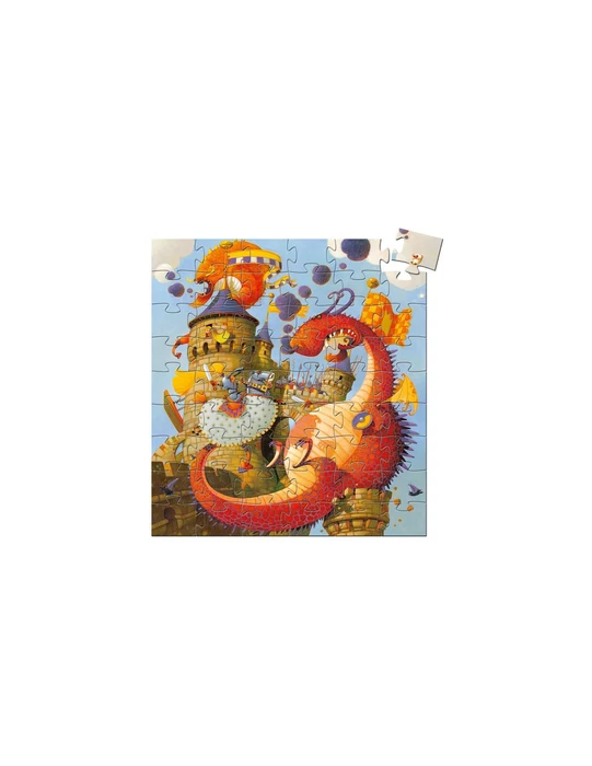 Djeco - Formadobozos puzzle - Vaillant és a sárkány