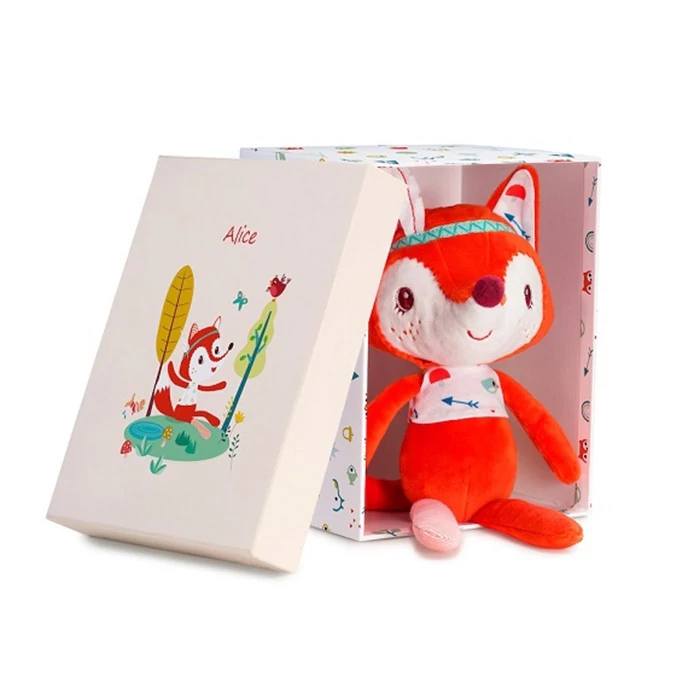 Lilliputiens - Alice róka puha plüssfigura díszdobozban