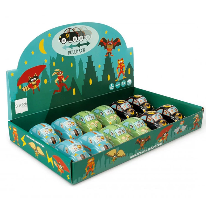 Felhúzhatós fémautó - többféle