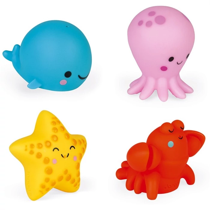 Janod - Fürdőjáték - 4 tengeri állat 