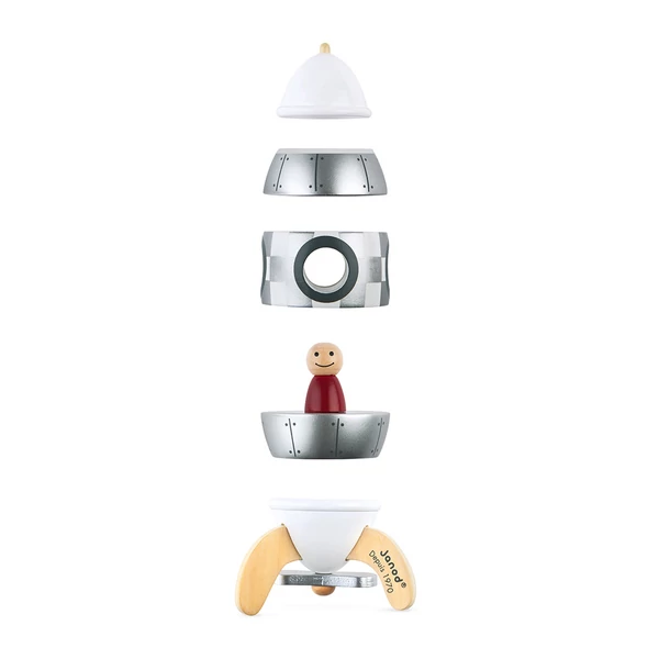 Janod - Ezüst mágneses összerakható rakéta