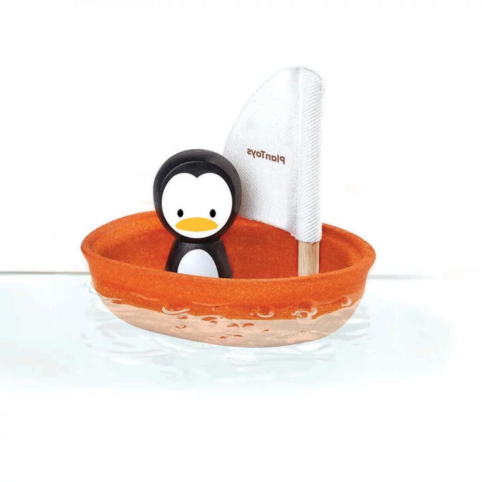 Plan Toys - Vitorlás csónak – Pingvin Plan Toys - Vitorlás csónak – Pingvin