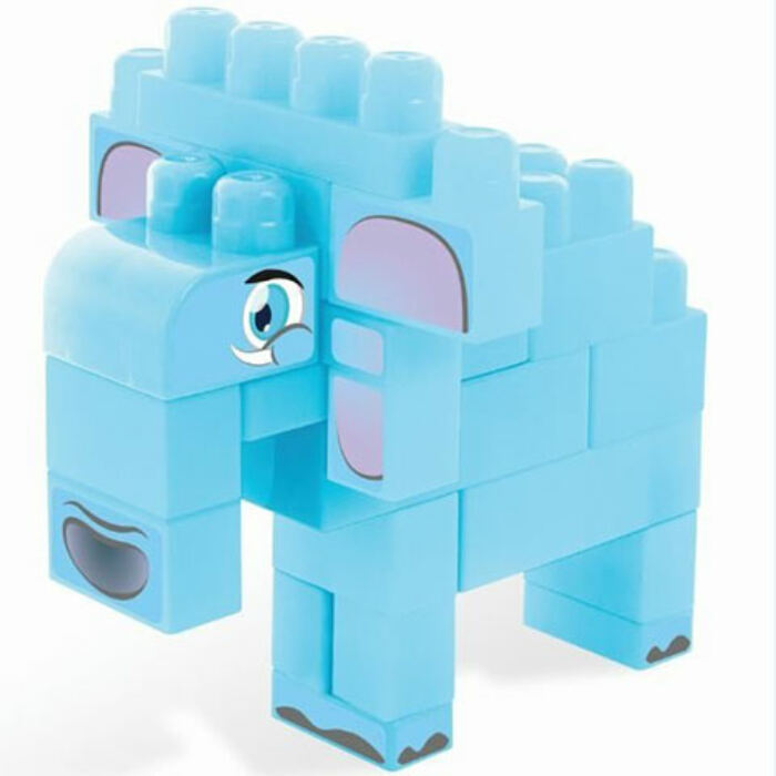 Baby Blocks - Safari elefánt építőjáték szett - 23 db